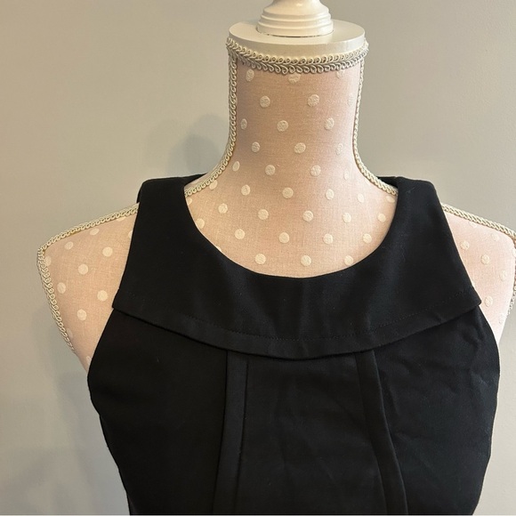 Carbon Black Sheath Dress with Blue Accent Belt A3 - Picture 4 of 11